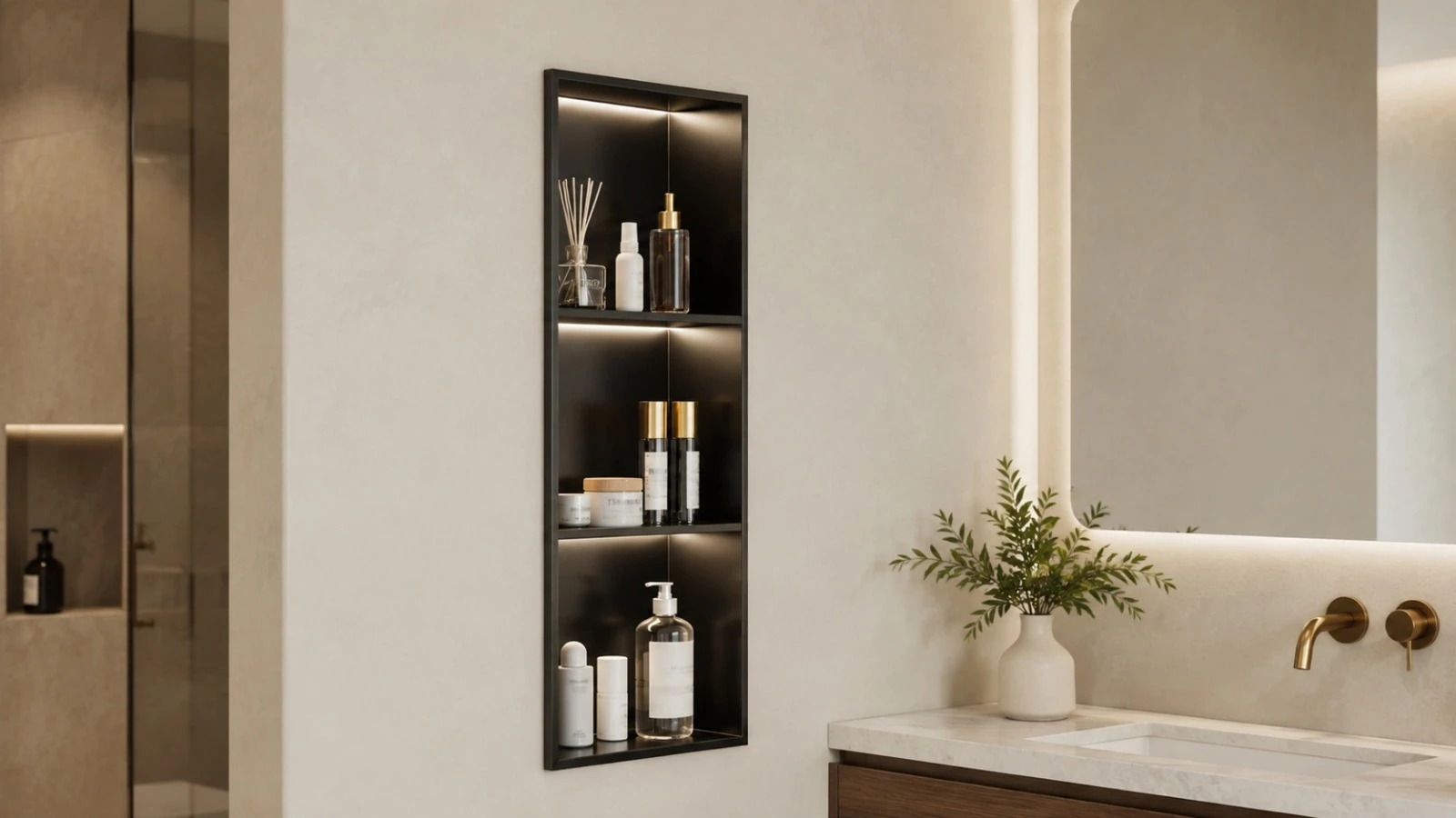 black stainless shower niche black stainless shower niche